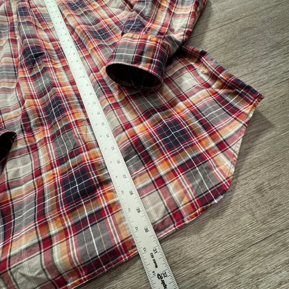 Banana Republic Shirt Mens XL Multicolor Plaid Cotton OCBD Long Sleeve Preppy